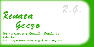 renata geczo business card